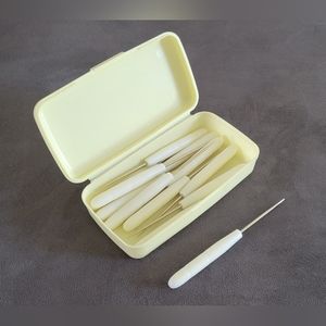 Set of Twelve (12) Sewing Embroidery Needlepoint Laying Tools with Tools Case